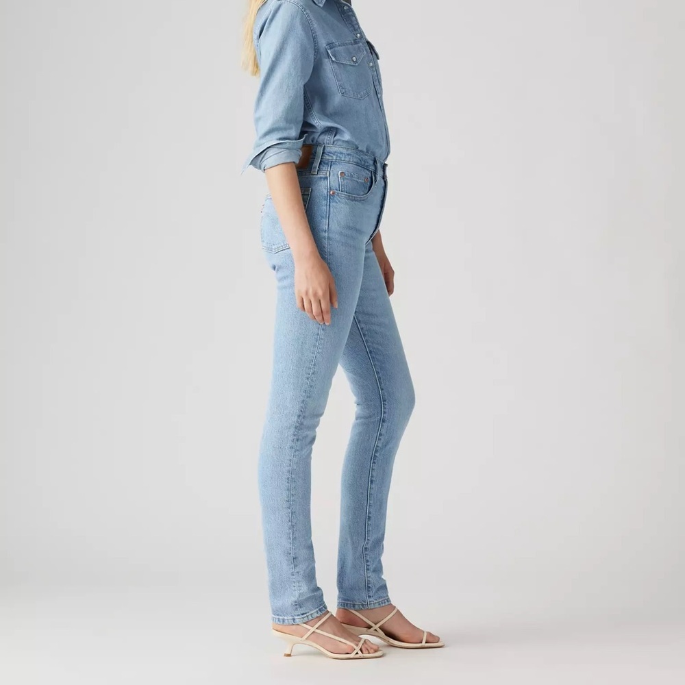 Women’s Levi's 501 Skinny Jeans Blue High Rise Denim Pants High Waisted Size 27 - Picture 7 of 16